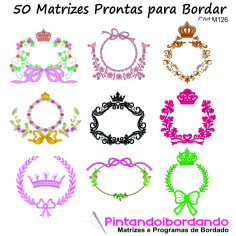 Matrizes de Bordados Molduras Elegantes - 50 Matrizes