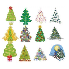 Matrizes para bordar Arvores de Natal Lindas!