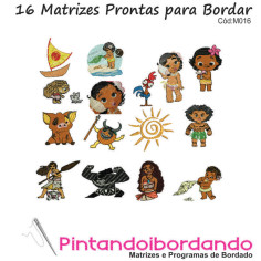 Matrizes de Bordados Moana - Disney