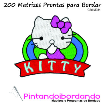  Matrizes De Bordado Hello Kitty  - 200 Matrizes