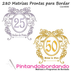  Matrizes de Bordados Bodas e Alianças