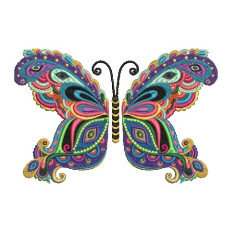  Matriz De Bordado Borboleta Colorida