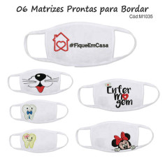  6 Matrizes de Bordar Máscaras 