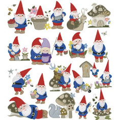  Matrizes de Bordar Gnomos de Natal - Apliques