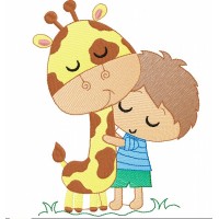  Matriz De Bordar Menino e a Girafa
