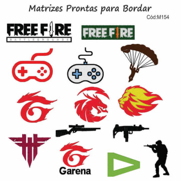  Matrizes de Bordar Free Fire - 12 Matrizes