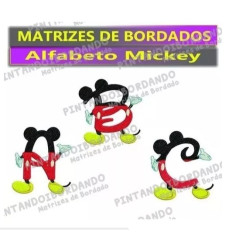 Matrizes De Bordados Alfabeto Mickey Disney