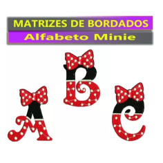 Matrizes De Bordados Alfabeto Minie Disney