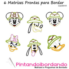 Matrizes de Bordados Apliques Safari Disney 