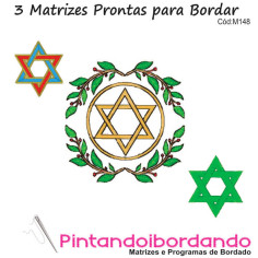 Matrizes de Bordados Estrela de Davi