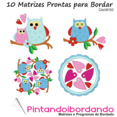 Matrizes de Bordados Corujas lindas!