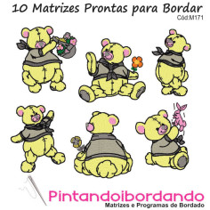  Matrizes de Bordados Urso Amoroso