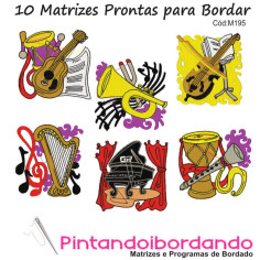 Matrizes de Bordados Instrumentos Musicais