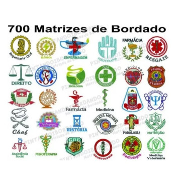 700 Matrizes de Bordado Profissões - Coleção 2019!