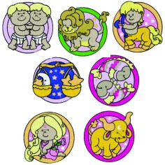 12 Matrizes de bordados Signos do zodíaco