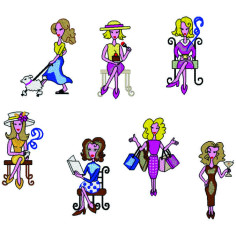Matriz de bordado Mulheres Chiques