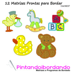 12 Matrizes de bordado Baby Apliques