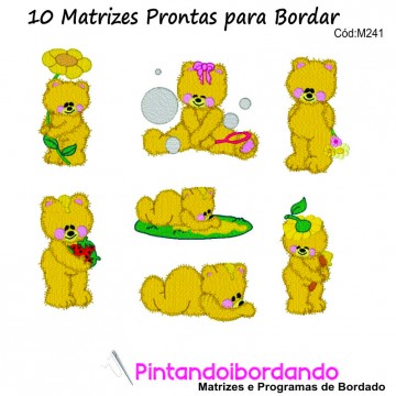 10 Matrizes bordado Ursinhos Baby