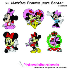 35 Matrizes de Bordado Coleção Minie Disney