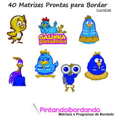 40 Matrizes de bordado Galinha Pintadinha