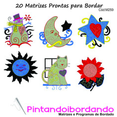 20 Matrizes de bordado imagens místicas