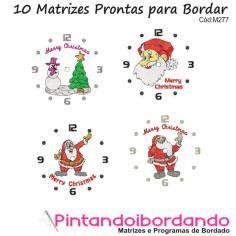 Matrizes para bordar Relógios de Natal