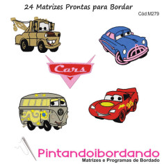  Matrizes de Bordado Carros Disney