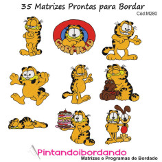 Matrizes para bordar Garfield