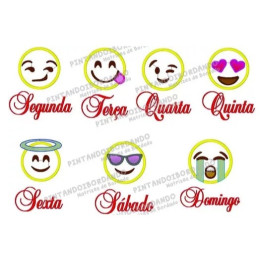Matrizes De Bordados Smiley, Whatsapp, Emoji 