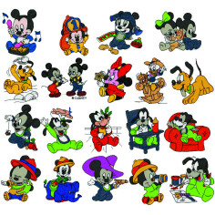 240 Matrizes De Bordar Minie E Mickey Baby