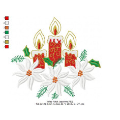 Matrizes de Bordar Velas diversas de Natal!