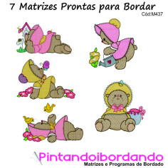 7 Matrizes para bordar Ursas Lindas 