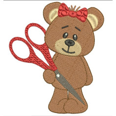 Matriz para Bordar Ursa costureira