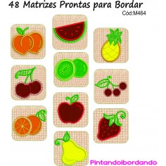 Matrizes para bordar Legumes e Frutas