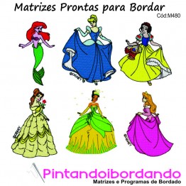 Matrizes para Bordar Princesas Lindas - 95 Matrizes