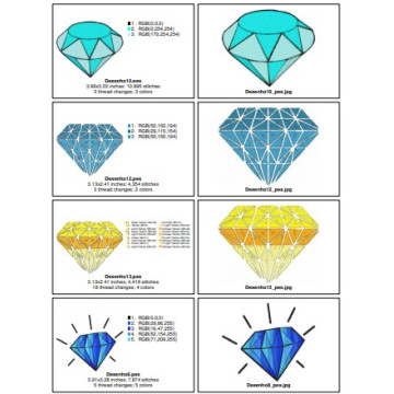 7-Matrizes Prontas para Bordar Diamantes