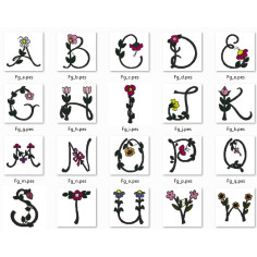 Matrizes Para Bordar Alfabetos Lindos Florais