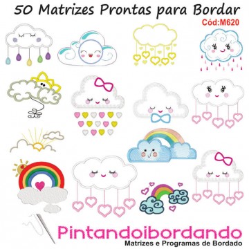 Matrizes de Bordado Nuvens