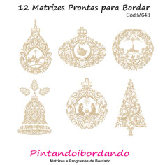  Matrizes De Bordado Enfeites de Natal