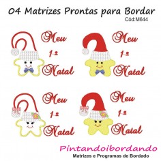  Matrizes De Bordado Meu Primeiro Natal 