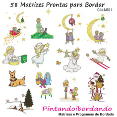 58 Matrizes Prontas para Bordar Noite de Natal!