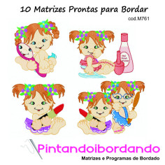 Matrizes para bordar Meninas Fofinhas