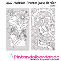  Matrizes Prontas para Bordar Quilt Variadas - 300 Matrizes