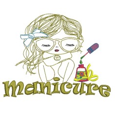 Matriz Para Bordar Menina Manicure