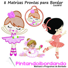  Matrizes De Bordado Bailarinas Delicadas