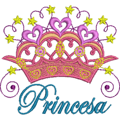  Matriz De Bordado Coroa de Princesa