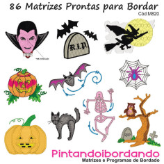  Matrizes De Bordado Halloween - Bruxas