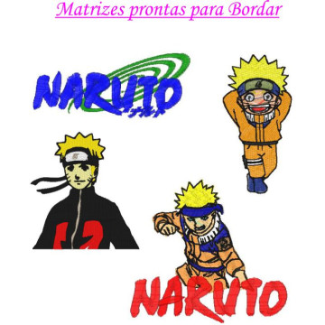  Matrizes de Bordado Naruto - 4 Matrizes