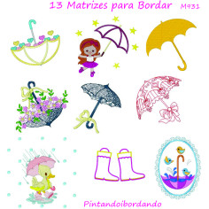  Matrizes para Bordar Dias de Chuva