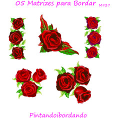 5 Matrizes para Bordar Rosas Lindas